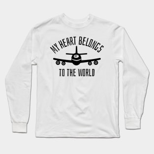 my heart belongs to world Long Sleeve T-Shirt